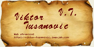Viktor Tušanović vizit kartica